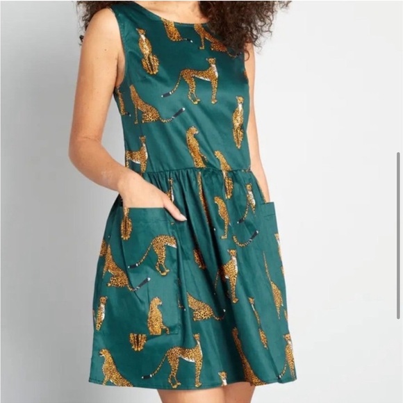 Modcloth Dresses & Skirts - ModCloth Cheetah Mini Dress S